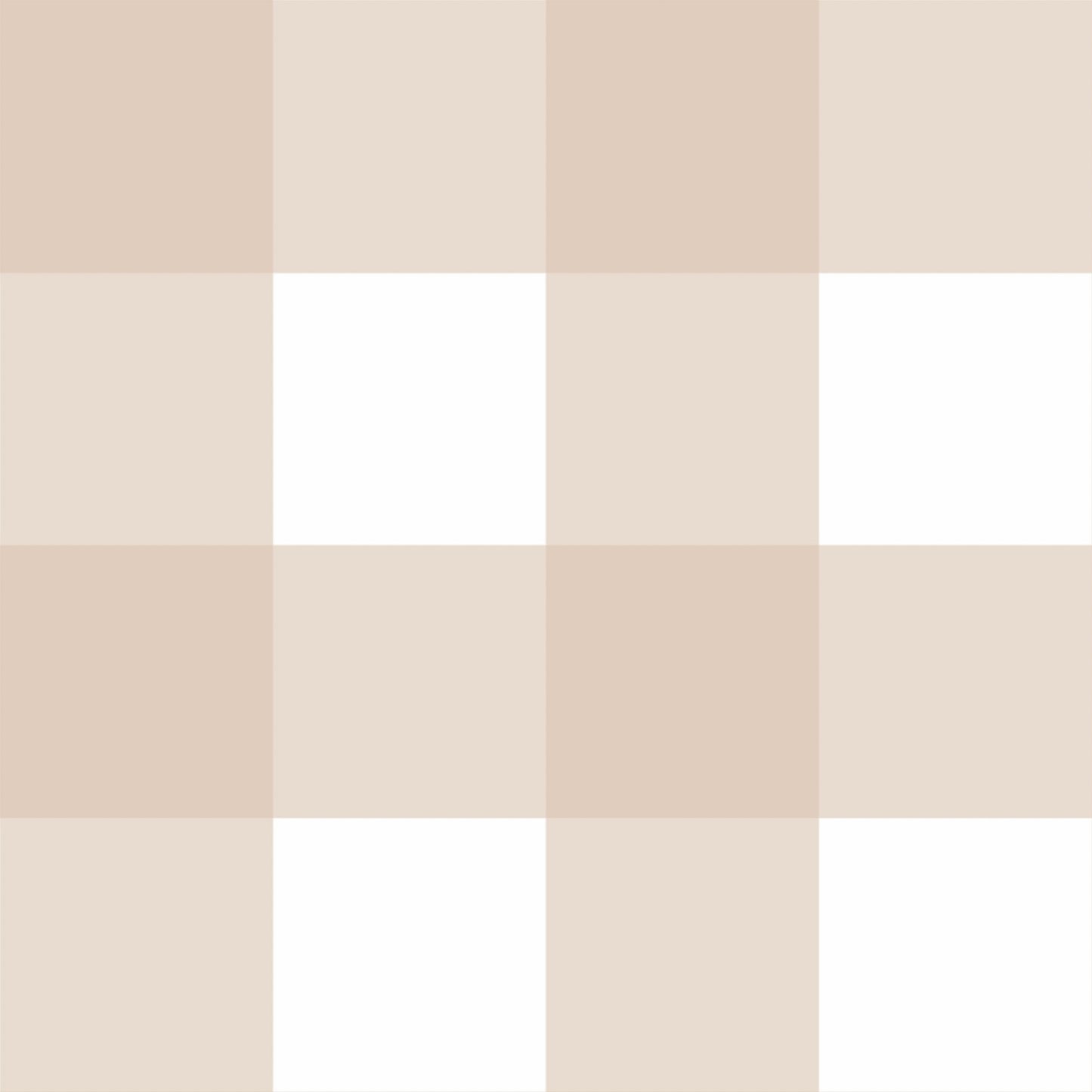 Matuu Cream Picnic cream gingham wallpaper pattern close-up – neutral beige checkered wall decor