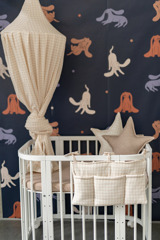 Sand Gingham – Boxzak / Bed Organizer