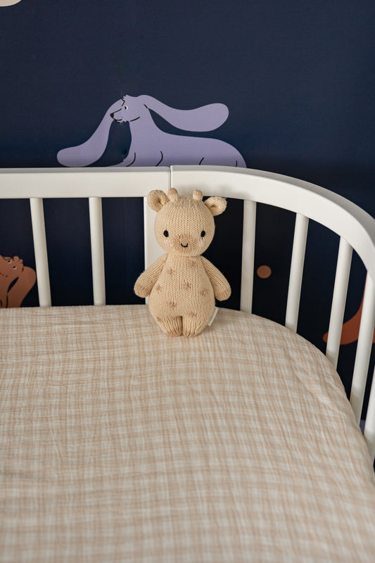 Sand Gingham – Fitted Sheet