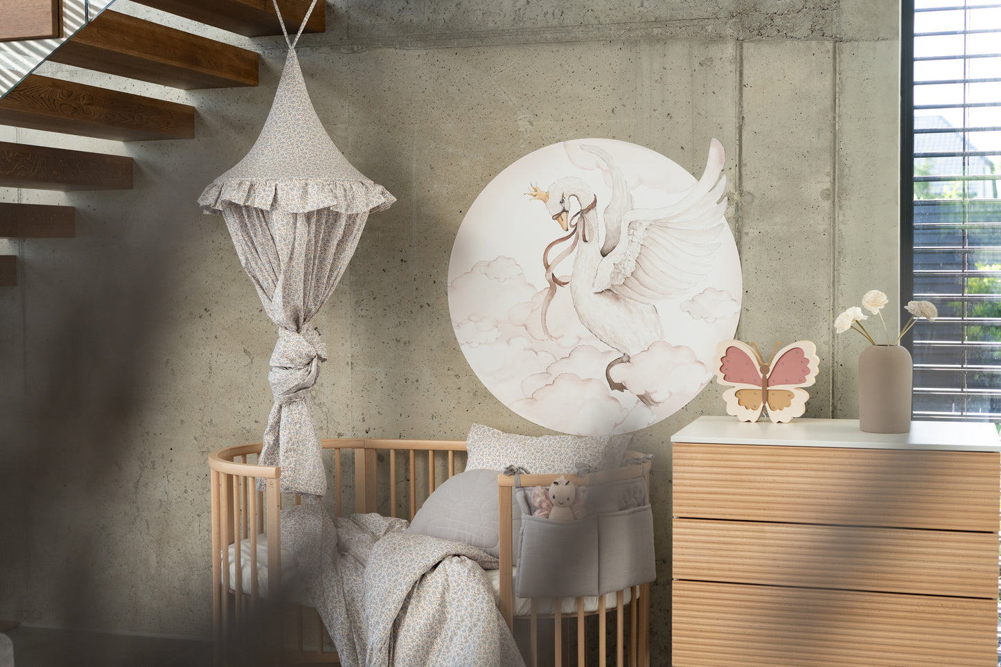 Blossom Dream – Katoenen Bedhemel met Ruches