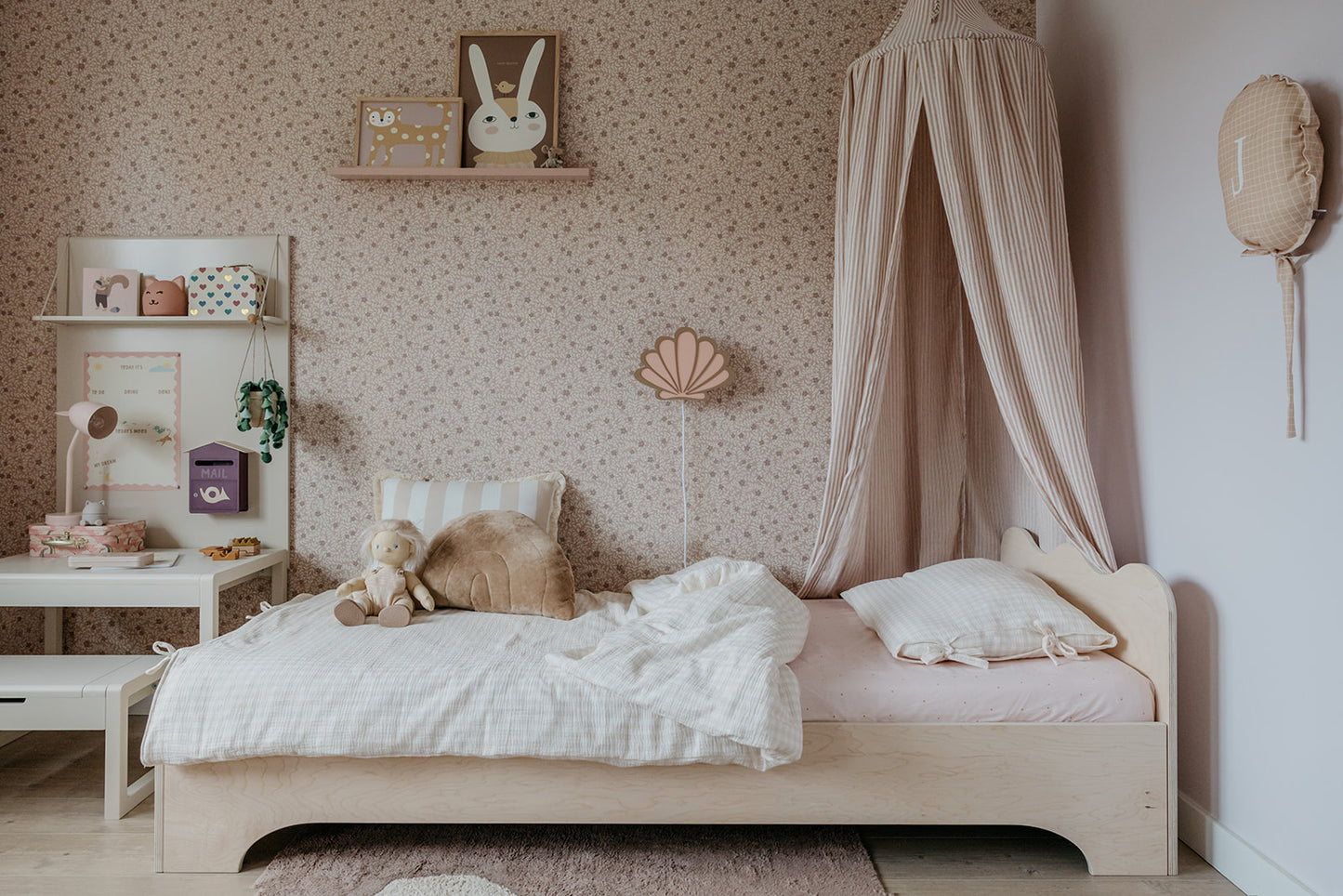 Beige Duo Stripes – Muslin Bedhemel