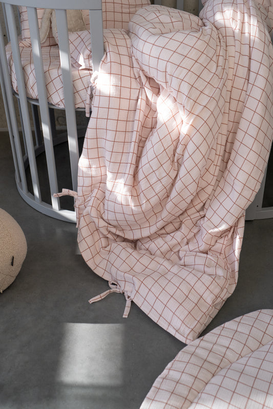 Pink checked - Bedding Set