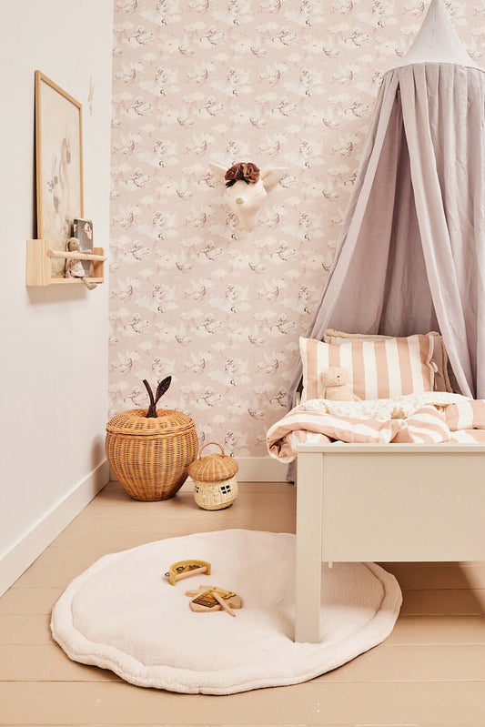 Boxkleed / Speelkleed - Ecru pluizig teddy | Matuu