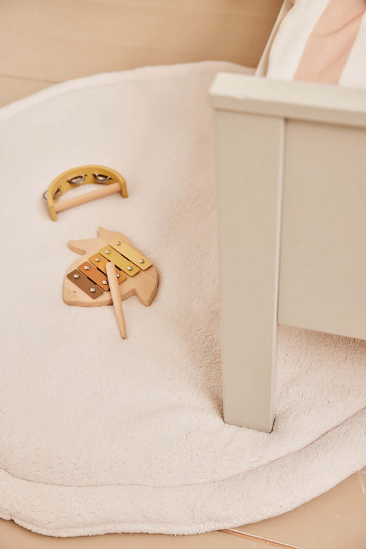 Boxkleed / Speelkleed - Ecru pluizig teddy | Matuu