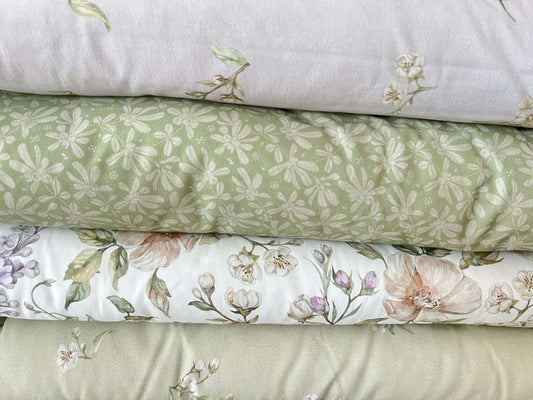 Baby playmat | Boxkleed - Appelbloesem bloemen lilac & wit | Matuu