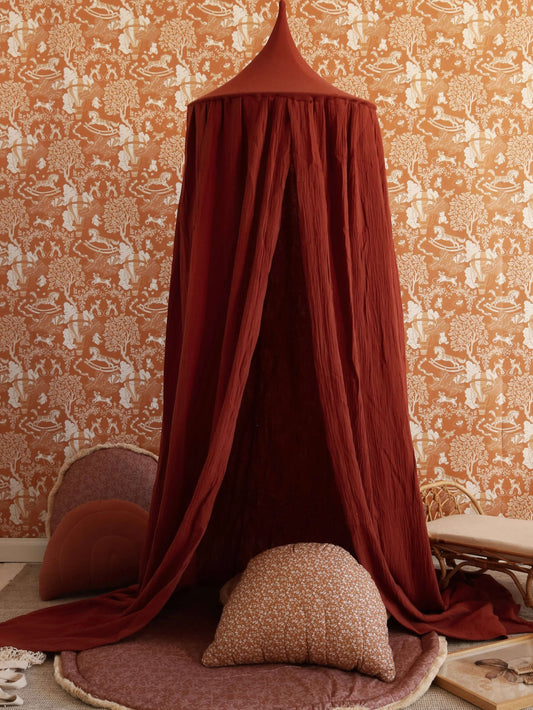 Matuu - Brown flowers - rainbow pillow