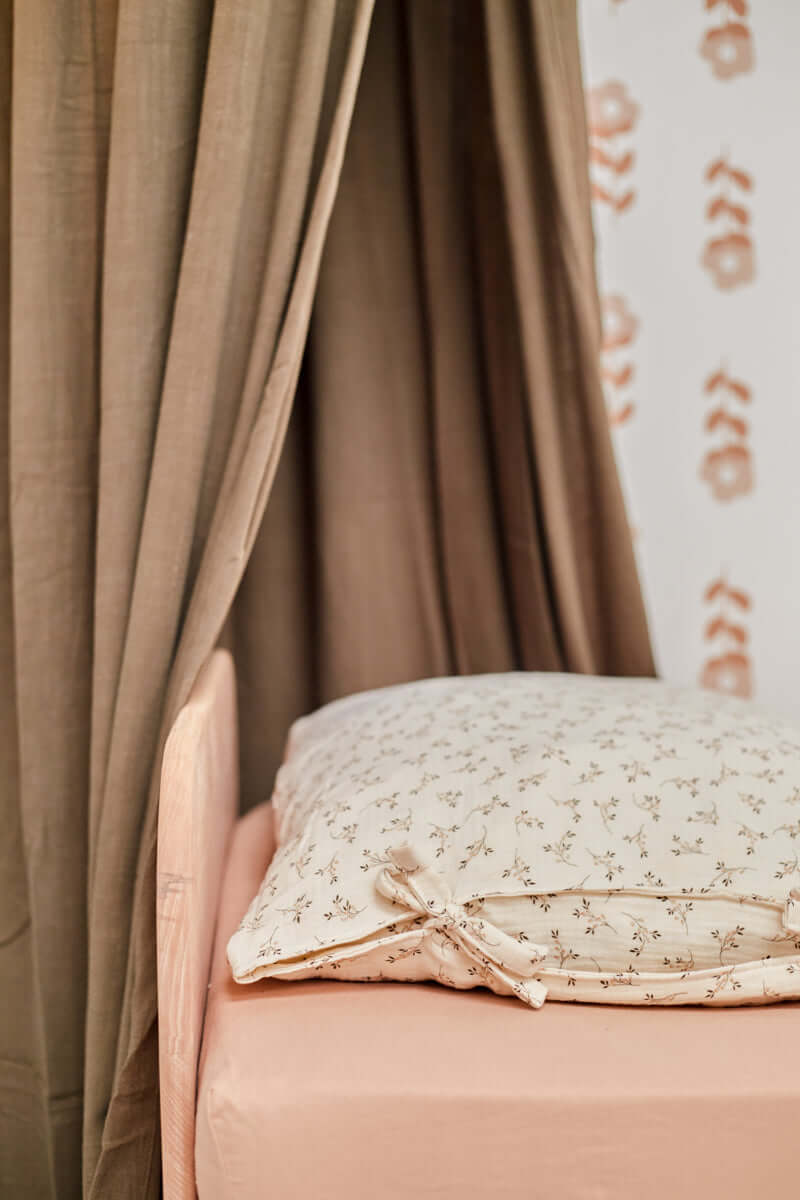 Matuu - Green linen canopy - bed canopy, bedhemel