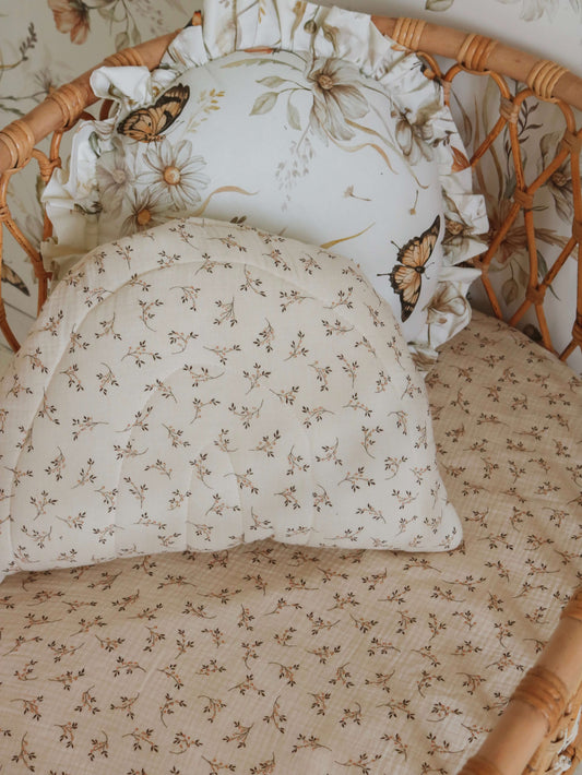 Hoeslaken met delicaat, natuurlijke twijgen patroon | Matuu