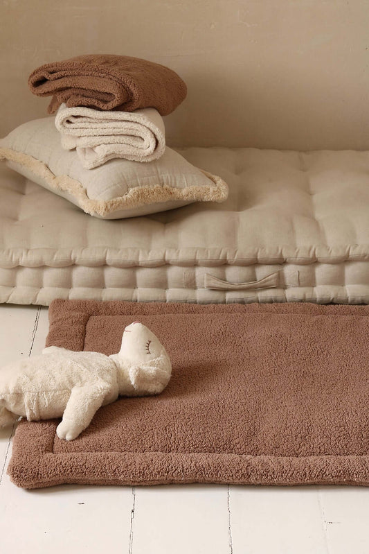 Teddy brown - baby play mat, boxkleed