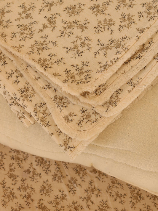 Baby blanket - Neutraal retro bloemen | Matuu