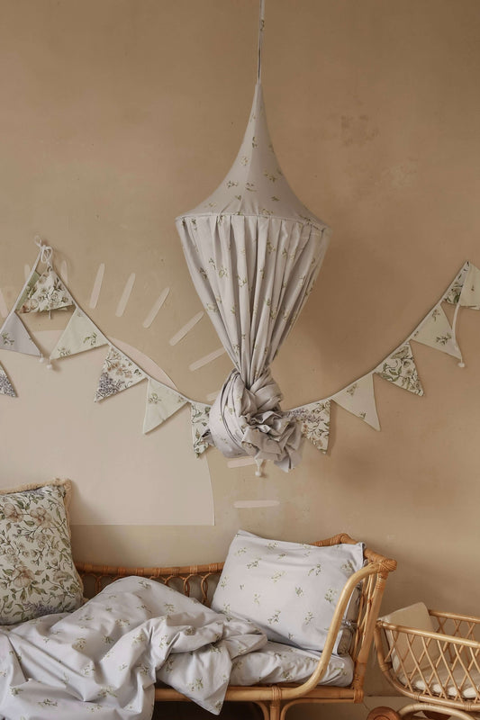 Bedhemel - Appelbloesem bloemen op lilac | Matuu