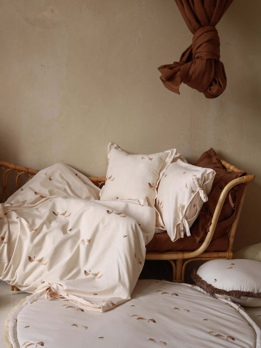 Beddengoed set | Dekbedovertrek and kussensloop - Retro kippen patroon | Matuu