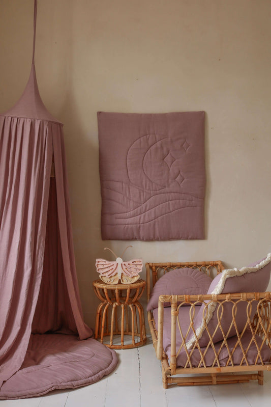 Boxkleed / Speelkleed - lila met gewatteerd maan | Matuu