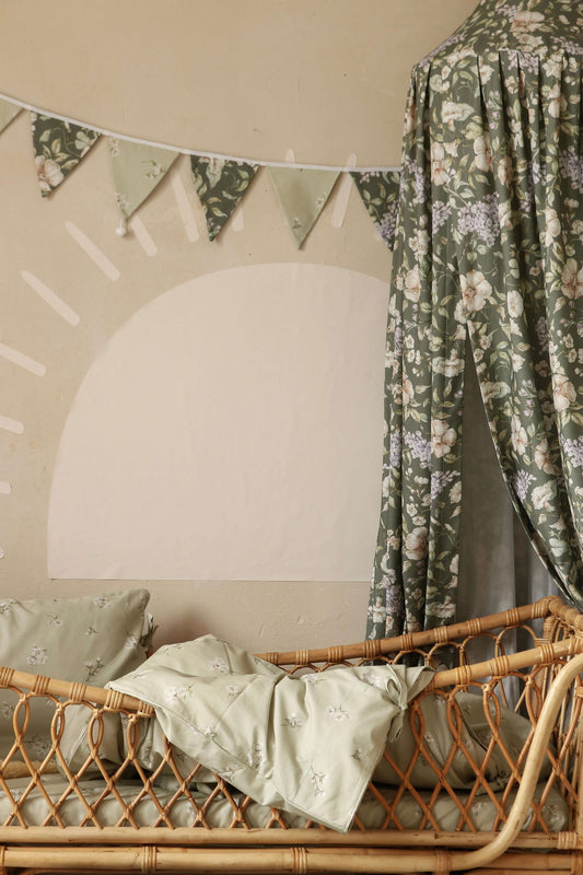 Bloemen Bedhemel - May garden - meituin op groen | Matuu