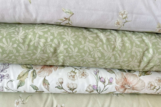 Baby playmat | Boxkleed - Appelbloesem bloemen groen & wit | Matuu