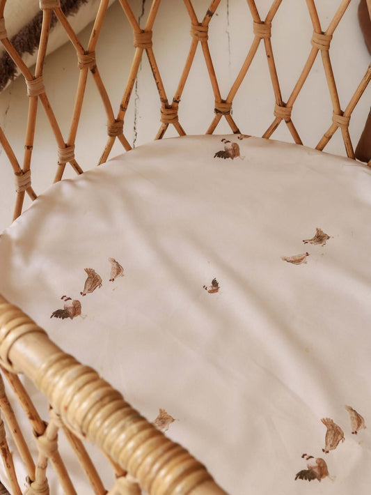 Hoeslaken - Delicaat retro kippen patroon | Matuu