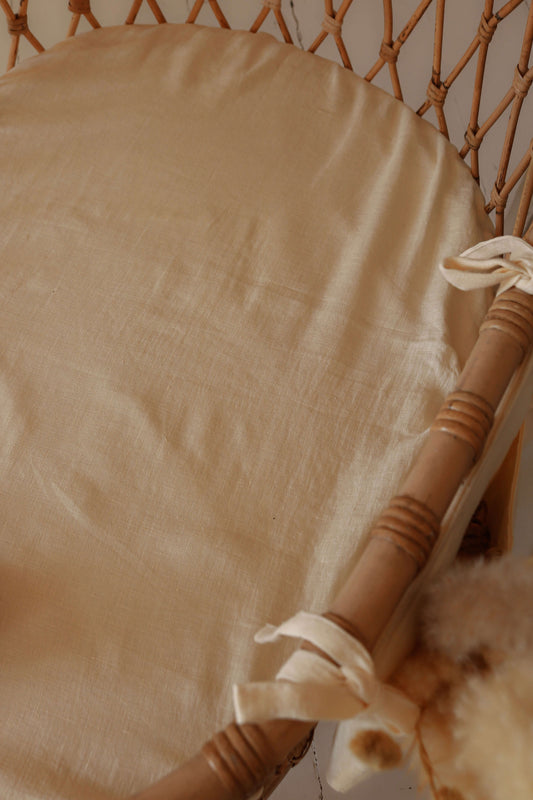 Matuu - Cream linen fitted sheet