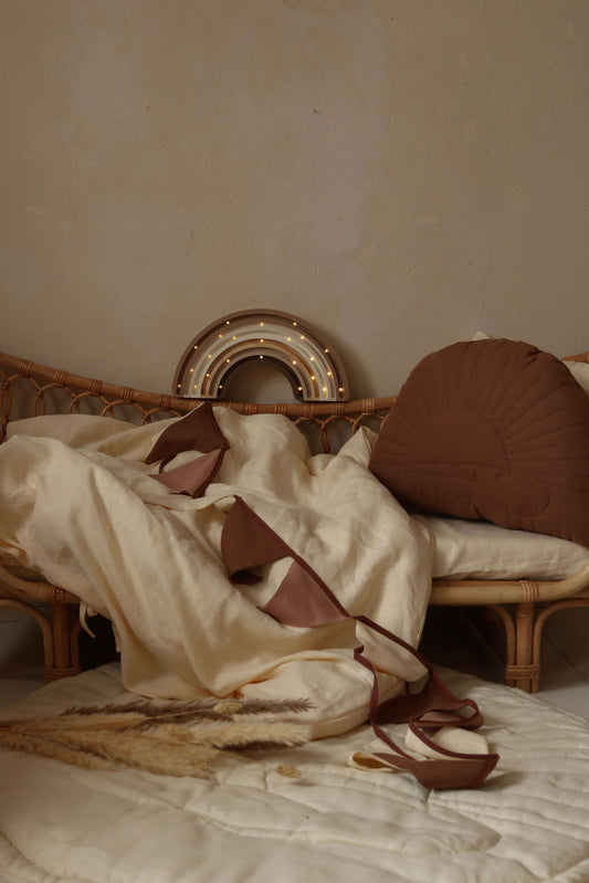 Matuu - Cream linen bedding set