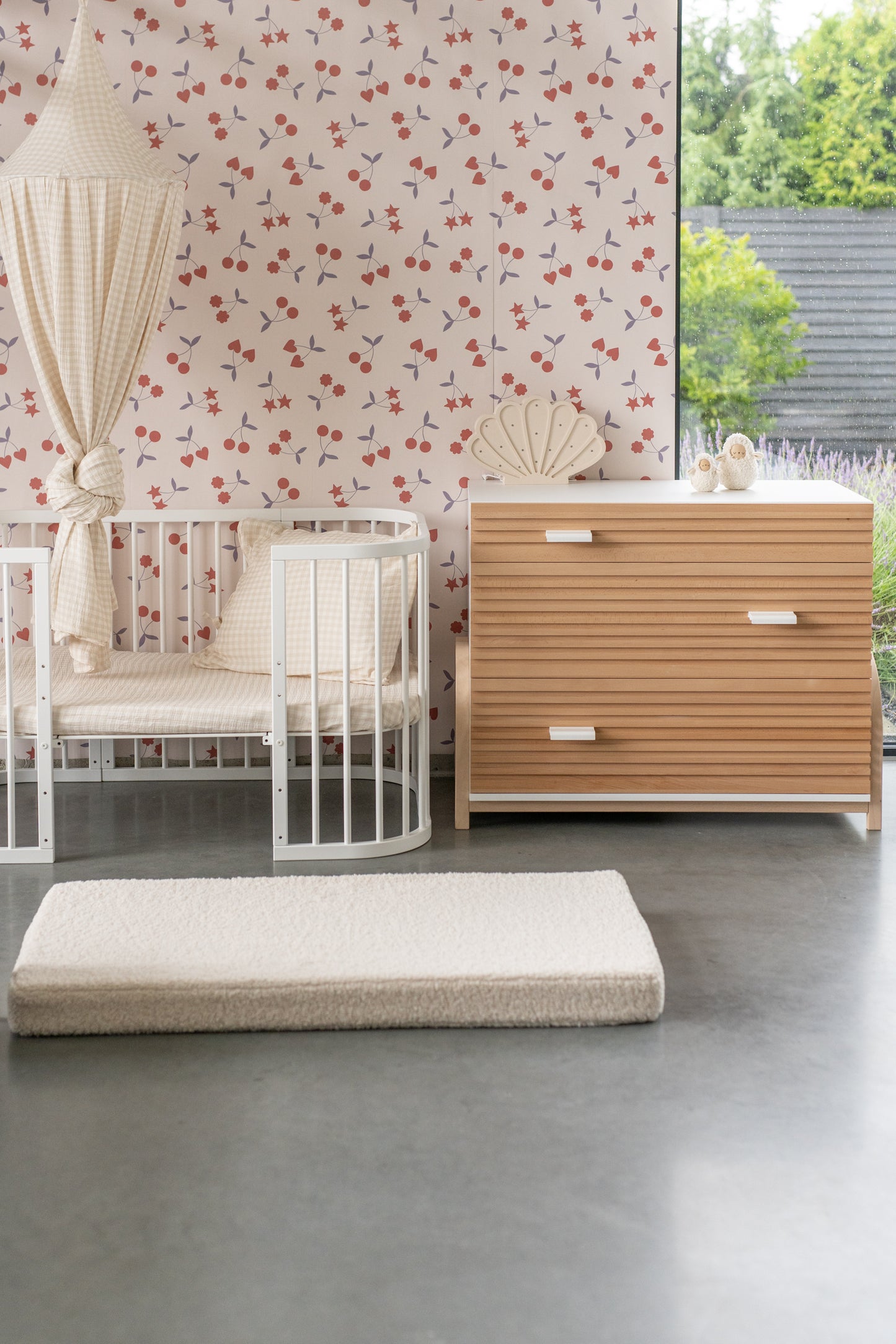 Beige & Sage Ruit – Bedhemel