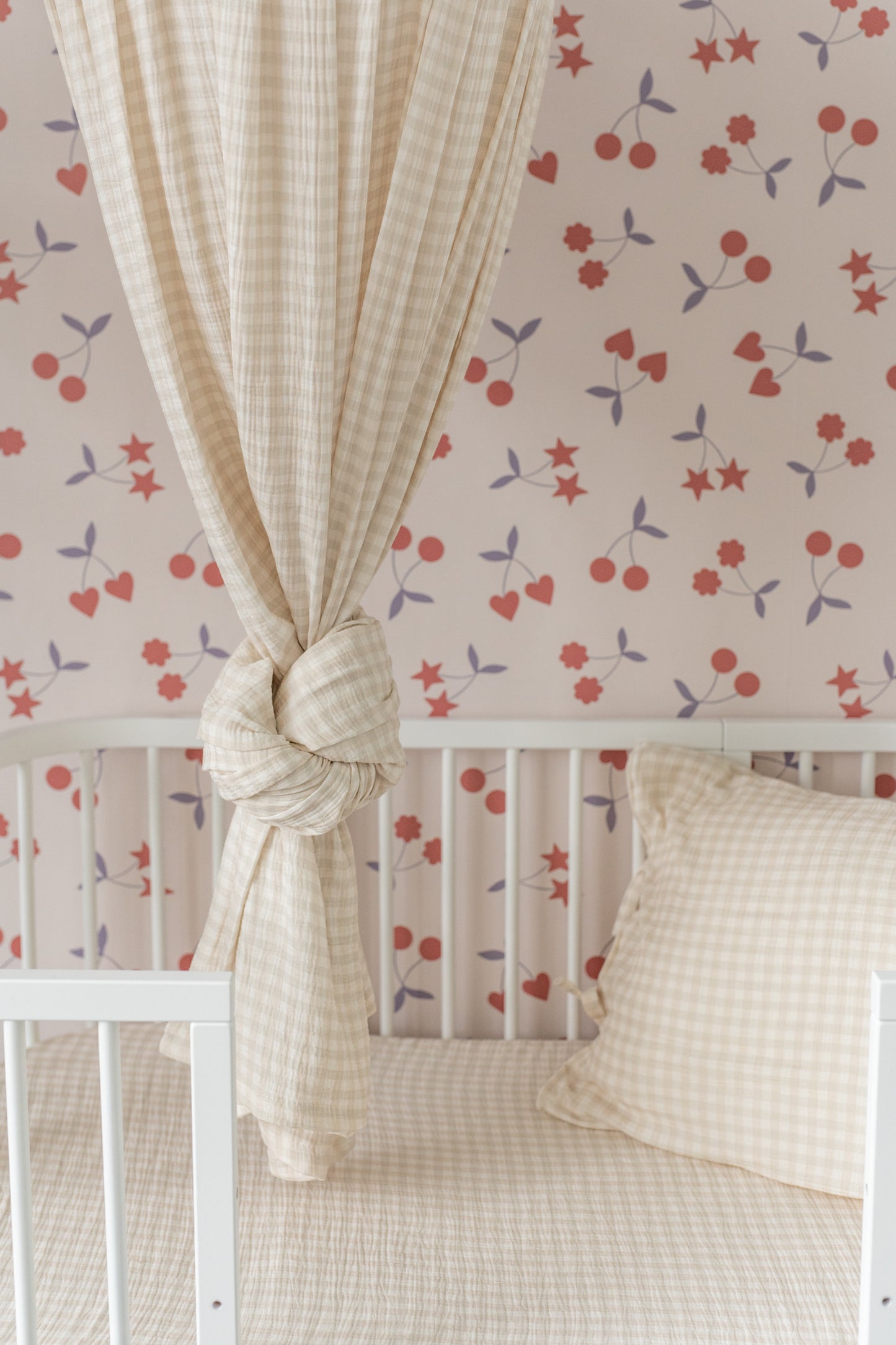 Beige & Sage Ruit – Bedhemel