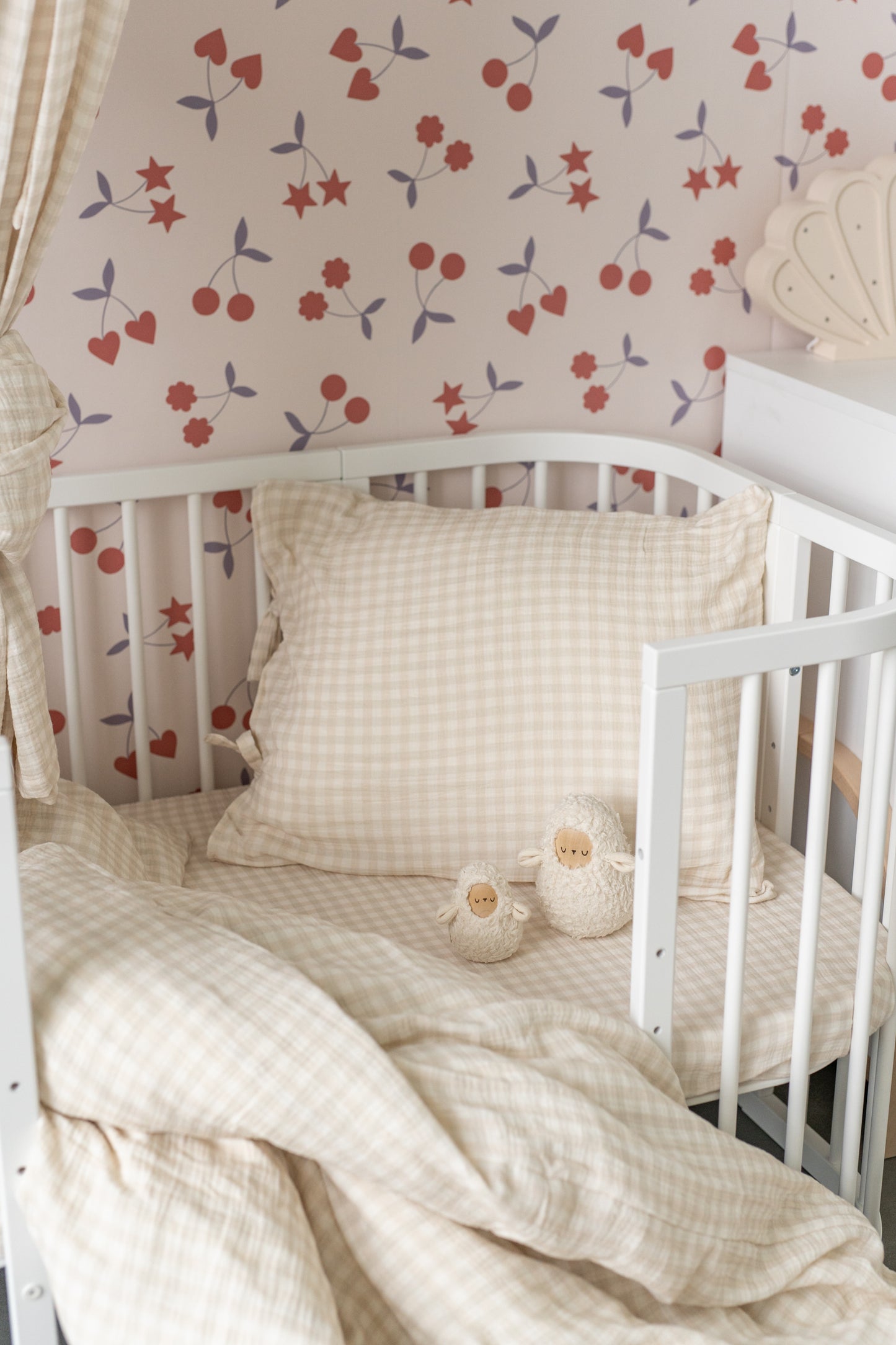 Beige & Sage Gingham - bedding set