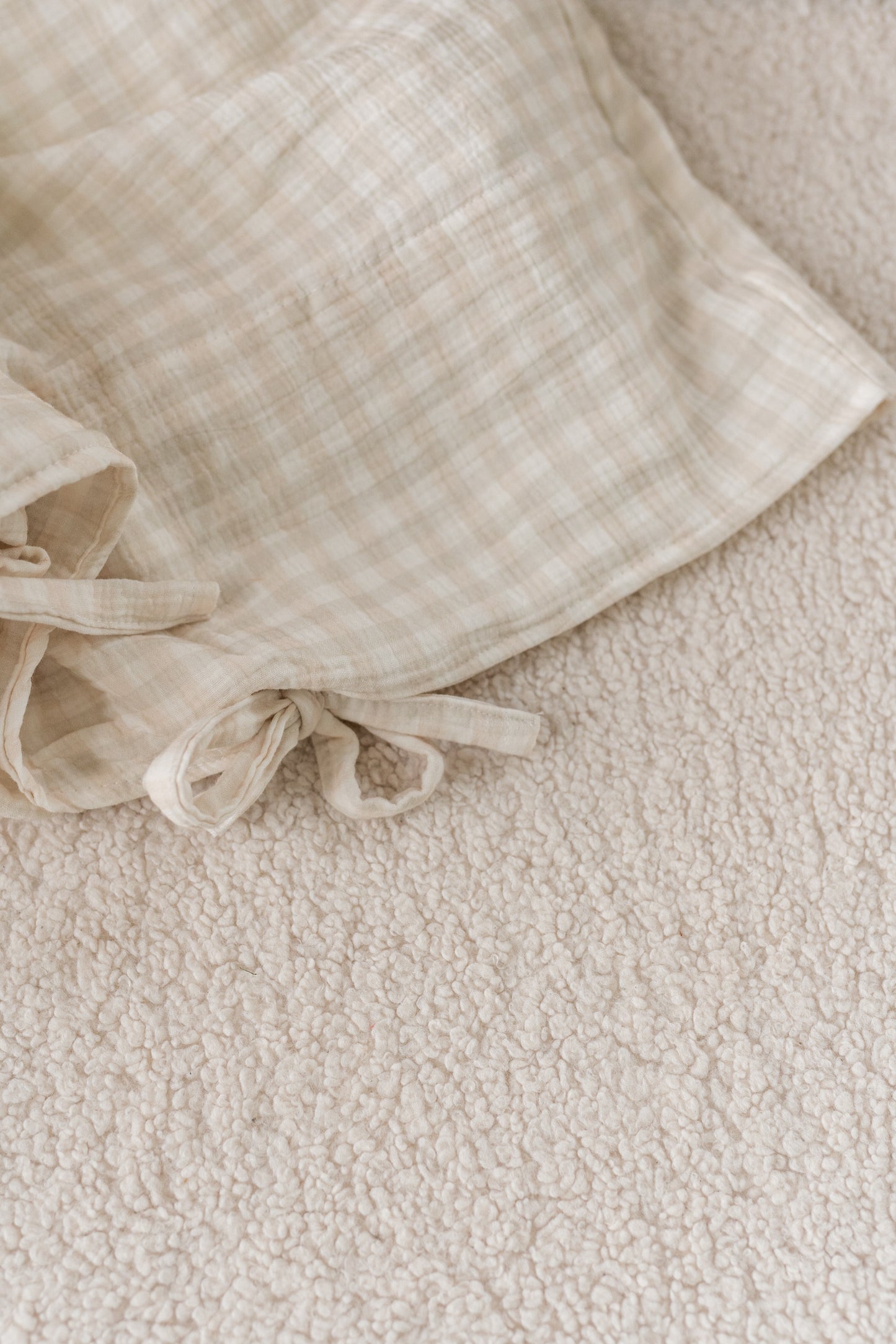 Beige & Sage Gingham - bedding set