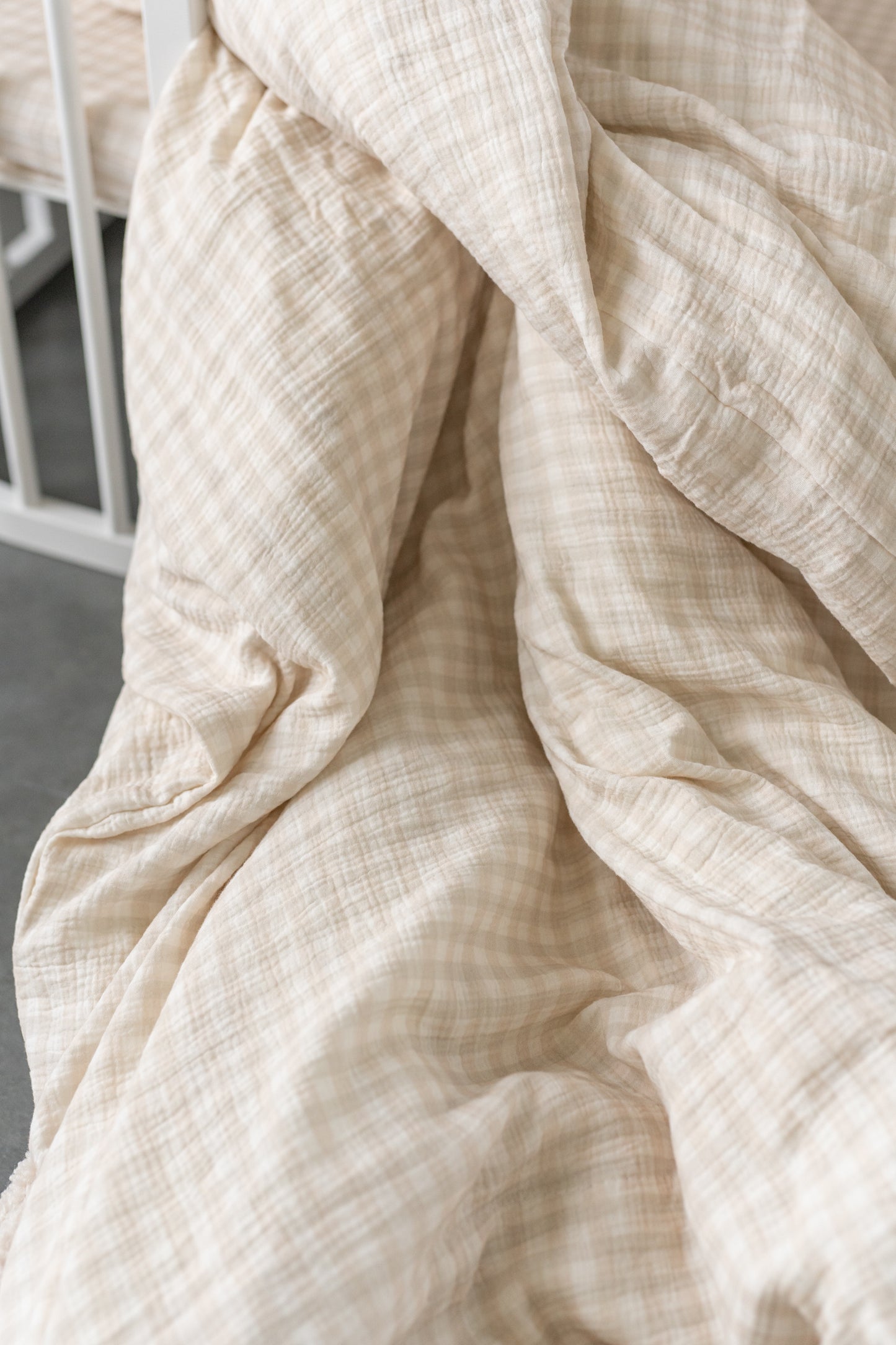 Beige & Sage Gingham - bedding set