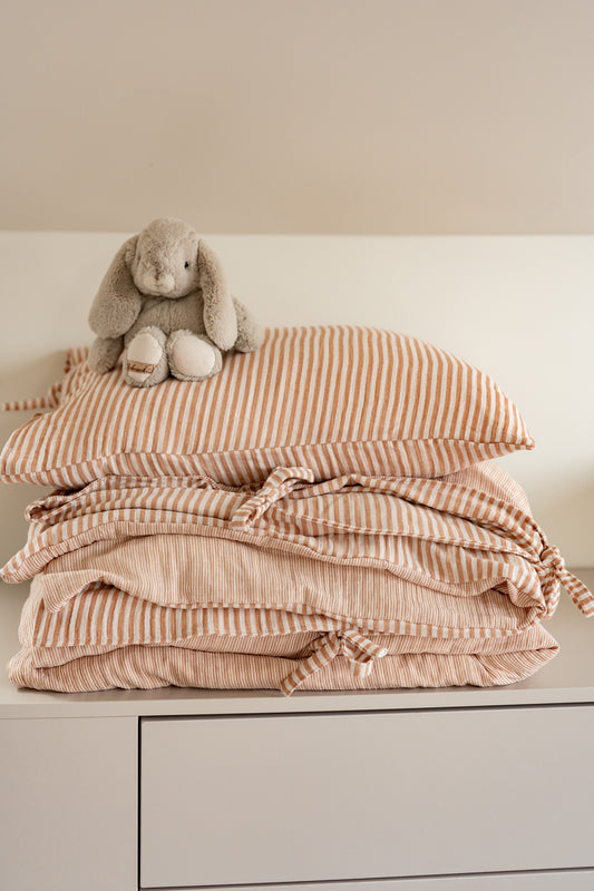 Beige Duo Stripes – Beddengoedset