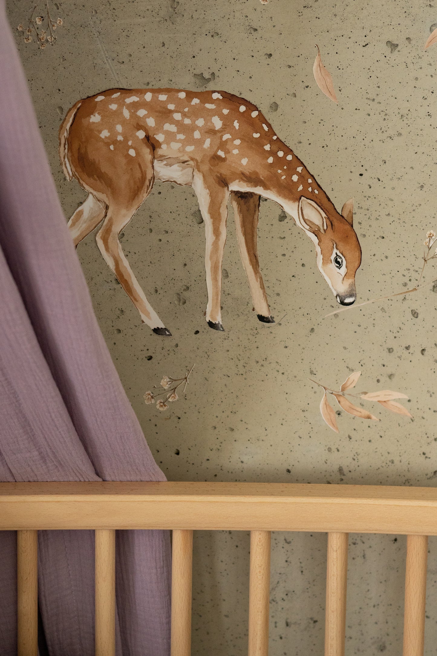 Grazing Fawn - wall sticker, wall decal