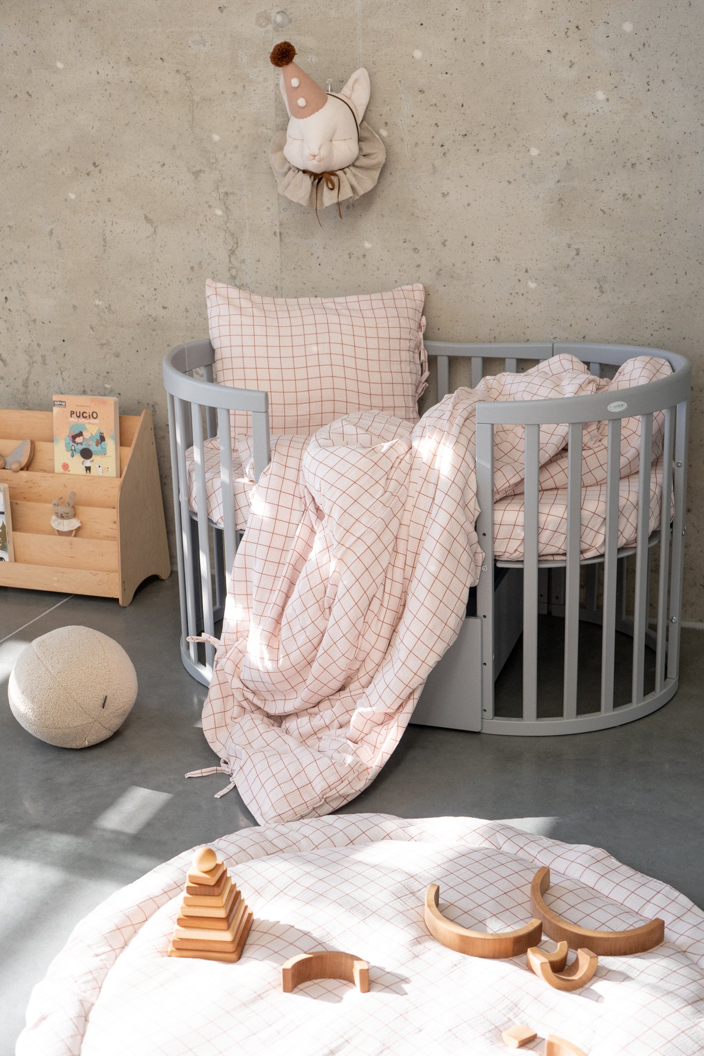 Pink checked - bedding set