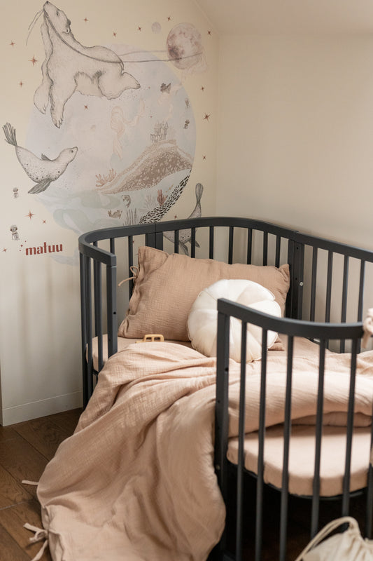 Warm Beige – Linen Look beddengoedset