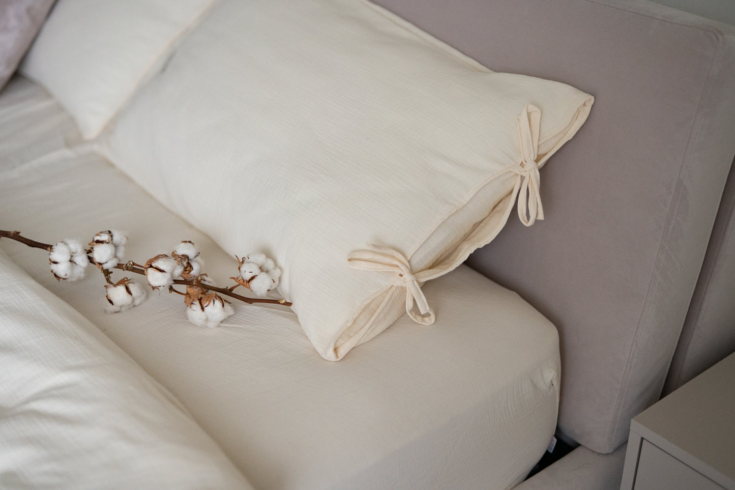 Cream muslin - bedding set