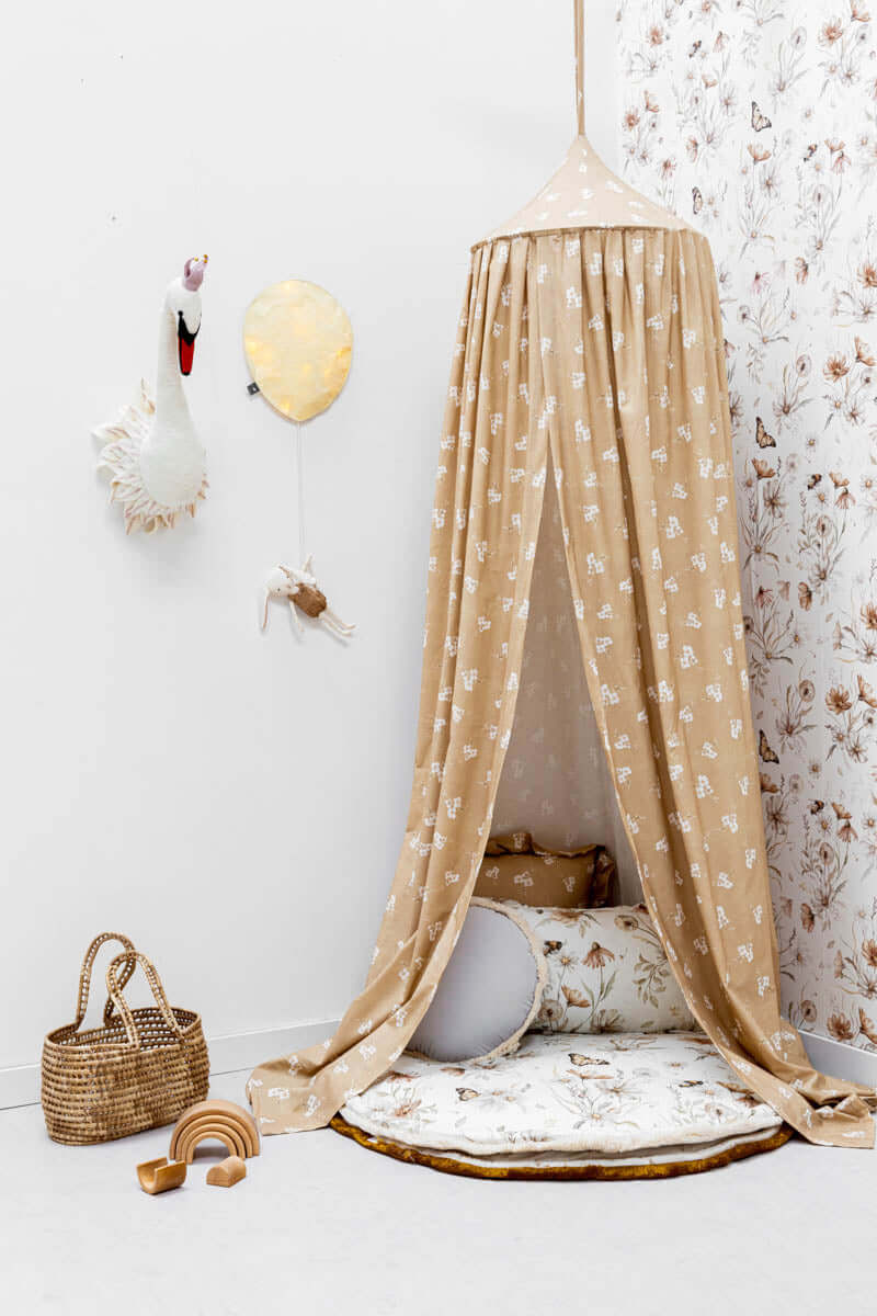 Gold Meadow – Wit behang