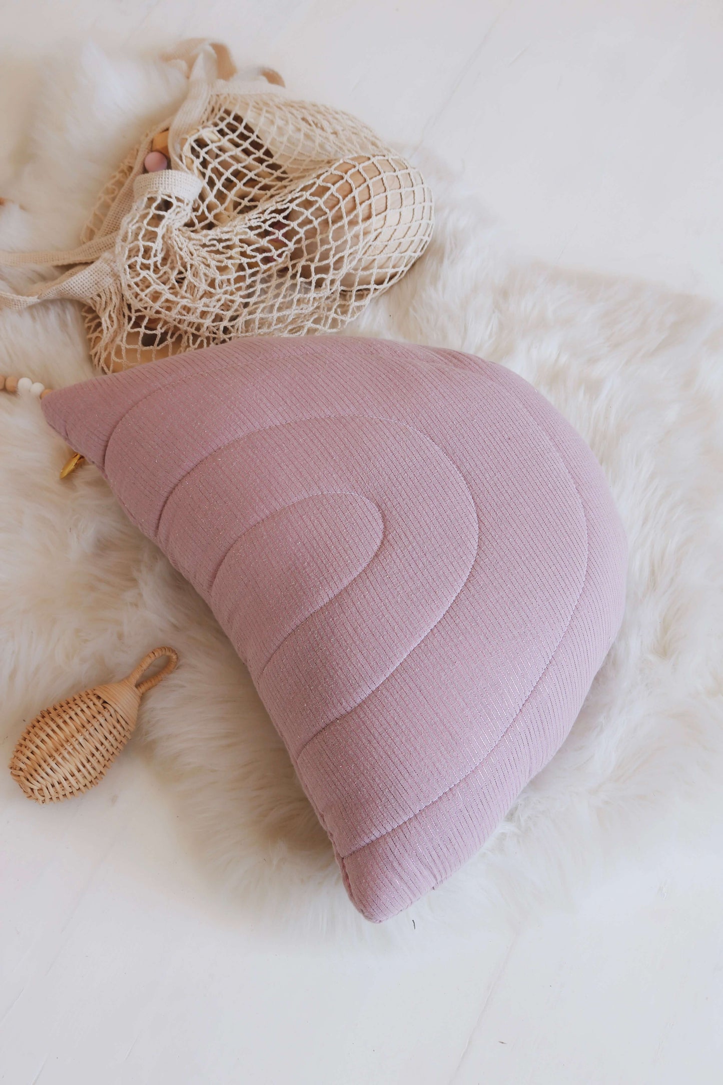Matuu - Pink rainbow - muslin rainbow pillow