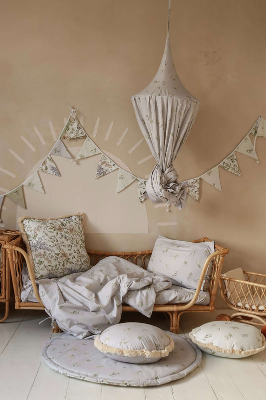 Beddengoed set | Dekbedovertrek and kussensloop - Appelbloesem bloemen op lilac | Matuu