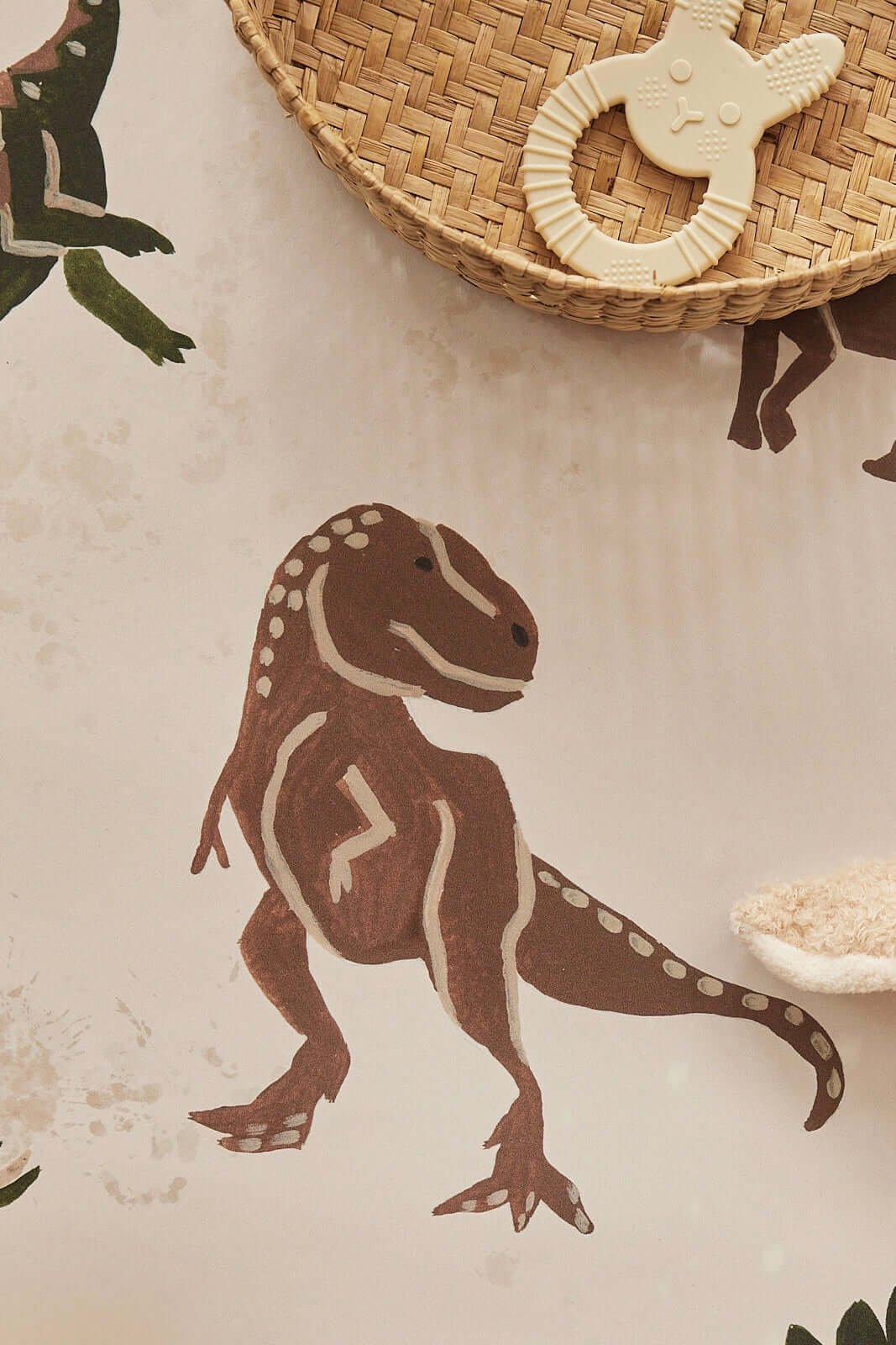 Behang - Retro dino T-Rex patroon | Matuu