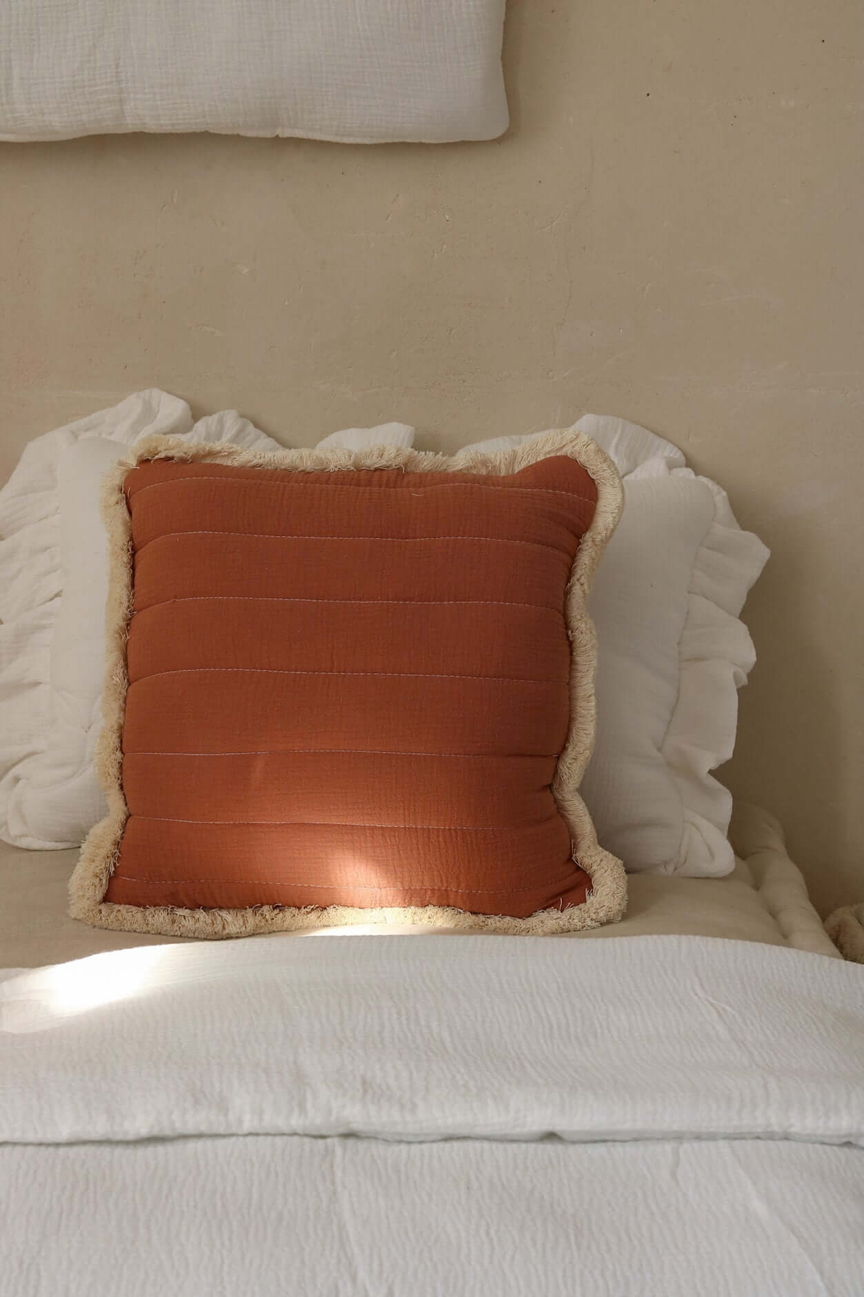 Sweet peach - quilted pillow